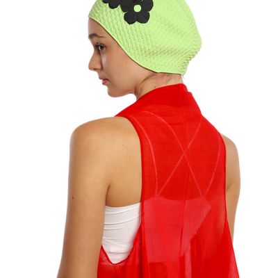 Hair accessories - Green Vintage 3 Flowers Swim Cap - KORES ACCESSORIES