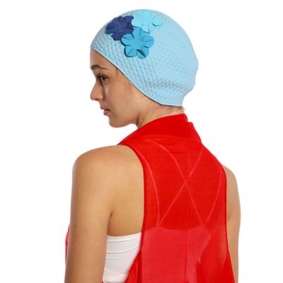 Accessoires cheveux - Bleu Bonnet Avec trois Fleurs - KORES ACCESSORIES