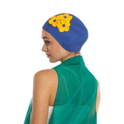 Accessoires cheveux - Bleu Bonnet Avec trois Fleurs - KORES ACCESSORIES