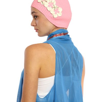 Hair accessories - Pink Vintage 3 Flowers Swim Cap - KORES ACCESSORIES