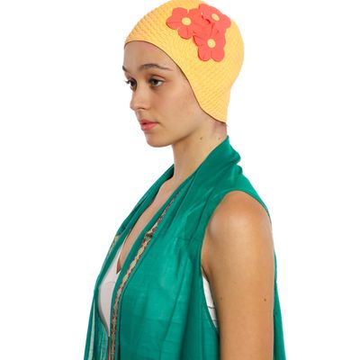 Hair accessories - Pesca Vintage 3 Flowers Swim Cap - KORES ACCESSORIES