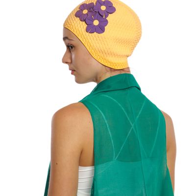 Hair accessories - Pesca Vintage 3 Flowers Swim Cap - KORES ACCESSORIES