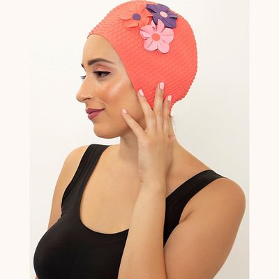 Accessoires cheveux - Fuchsia Bonnet Avec trois Fleurs - KORES ACCESSORIES