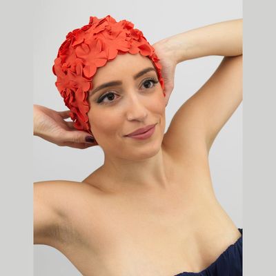 Accessoires cheveux - Rouge Bonnet de Bain Fleurs Une couleur - KORES ACCESSORIES