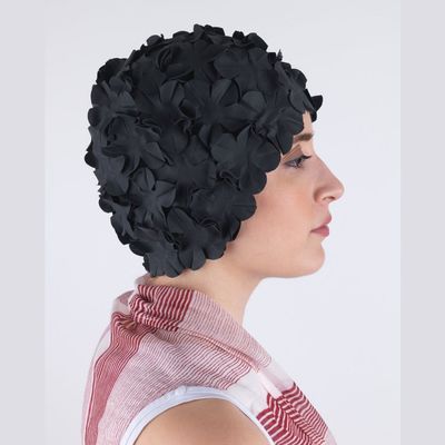 Accessoires cheveux - Noir Bonnet de Bain Fleurs Une couleur - KORES ACCESSORIES