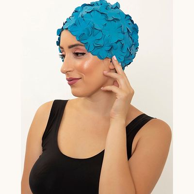 Accessoires cheveux - Bleu Bonnet de Bain Fleurs Une couleur - KORES ACCESSORIES