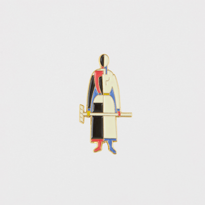 Brooches - Pin Woman with a rake - PINPINPIN.IT