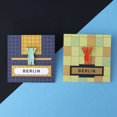 Brooches - Pin Bear Blue - PINPINPIN.IT