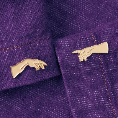 Brooches - Set of 2 Pins The Creation of Adam - Michelangelo, 1512 - PINPINPIN.IT