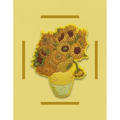 Decorative objects - PVC Magnet Sunflowers - Vincent van Gogh, 1888 - PINPINPIN.IT