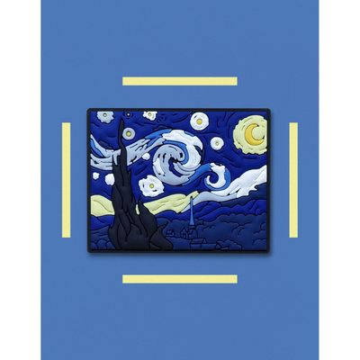 Decorative objects - PVC Magnet The Starry Night - Vincent van Gogh, 1889 - PINPINPIN.IT