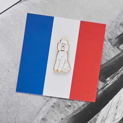 Brooches - Pin Poodle white - PINPINPIN.IT