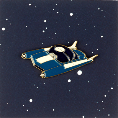 Brooches - Pin Blue Space Car - PINPINPIN.IT