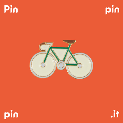 Brooches - Pin Bicycle Green - PINPINPIN.IT