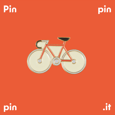 Brooches - Pin Bicycle Red - PINPINPIN.IT