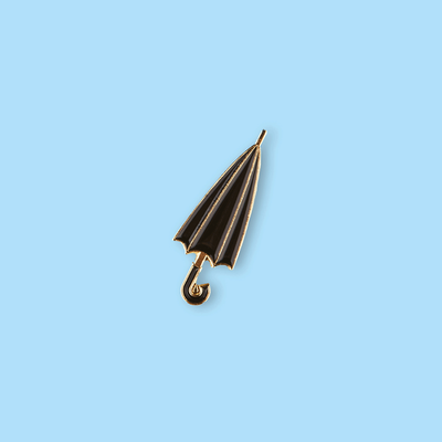 Brooches - Pin Umbrella Black - PINPINPIN.IT