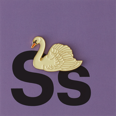 Brooches - Pin Swan White - PINPINPIN.IT