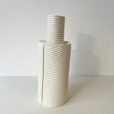 Ceramic - Corrugated bottle - FANNY LAUGIER PORCELAINE