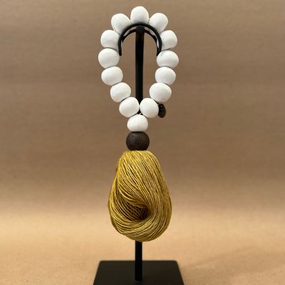 Decorative objects - Prayer Bead Sculpture in white glass - STUDIO JULIA ATLAS