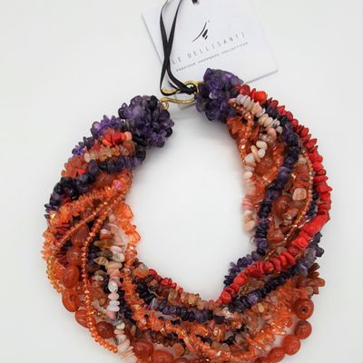 Bijoux - AUTUMN ORANGE NECKLACE - LE DELLI SANTI