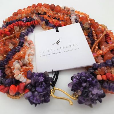 Jewelry - AUTUMN ORANGE NECKLACE - LE DELLI SANTI