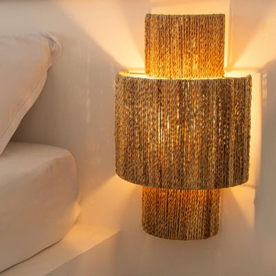 Wall lamps - Natural fiber wall lamp - Lalou - KAYZA