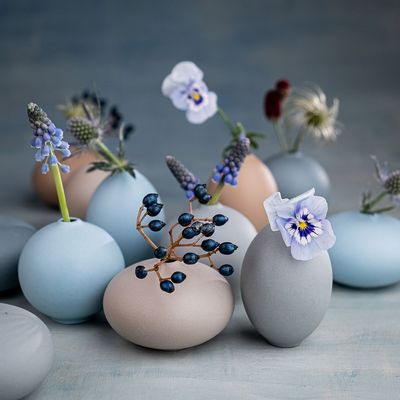 Vases - Mini vase en porcelaine - CHISANA, noir, blanc et bleu - KLATT OBJECTS