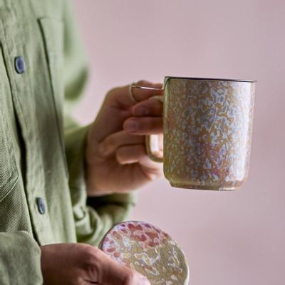 Tasses et mugs - Yuma Tasse avec couvercle et passoire à thé, Verte, Grès - CREATIVE COLLECTION