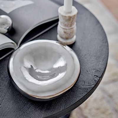 Decorative objects - Shine Bowl, Silver, Stoneware - BLOOMINGVILLE