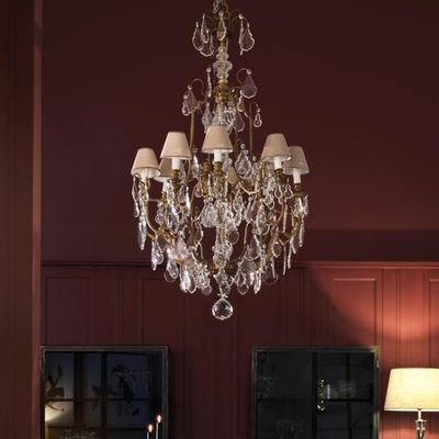 Hanging lights - BRUXELLES Chandelier - Elegance in Glass Drops - FLAMANT