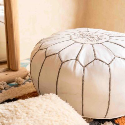 Poufs - Pouf en cuir - ARTISANIA