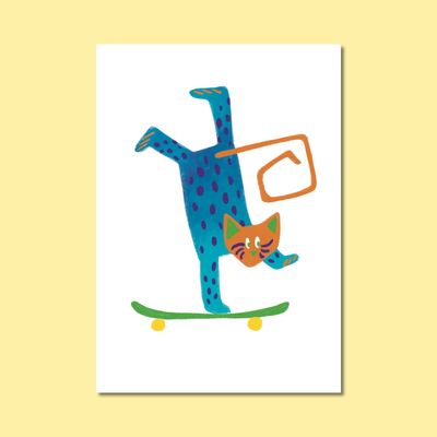 Children's decorative items - A3 poster - The cat - TSSxAS - SHINY STEP