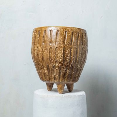 Decorative objects - Painted Clay Stool with Marbre Finish - HUAKAL