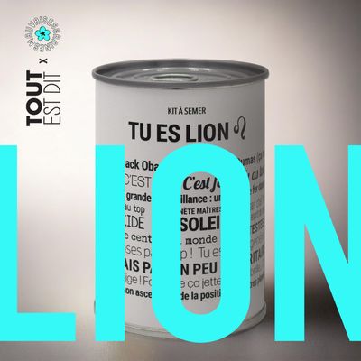 Gifts - Sowing kits\" Lion\” in collaboration with\ "Tout est dit\" - MAUVAISES GRAINES