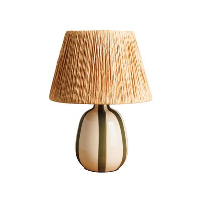 Table lamps - Green stripes table lamp Antibes - CHEHOMA