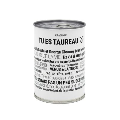 Gifts - Sowing kits\" Taurus\” in collaboration with\ "Tout est dit\" - MAUVAISES GRAINES