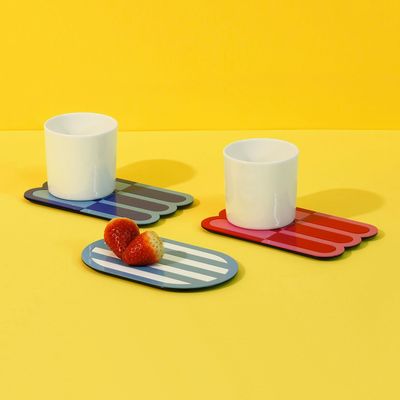 Gifts - Red Striped Coaster - ISUWA