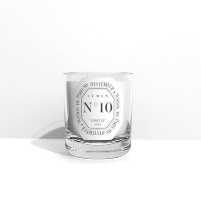 Candles - Refillable Scented Candle 180g N°10 - Spirit of Christmas - LUMEN • MAISON DE PARFUMS D'INTÉRIEUR