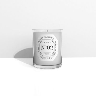 Candles - Small Scented Candle No. 02 - Cotton Flower - LUMEN • MAISON DE PARFUMS D'INTÉRIEUR