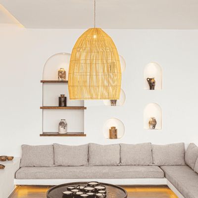 Hanging lights - XXL seagrass pendant lamp - Lalou - KAYZA