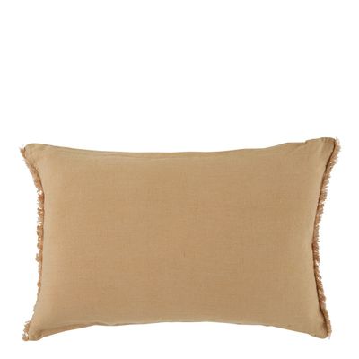 Fabric cushions - CHLOE cushion cover washed linen apricot 60x40 - BLANC D'IVOIRE