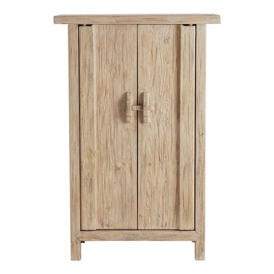 Armoires - Buffet BAO orme naturel recyclé 80x35x145 - BLANC D'IVOIRE