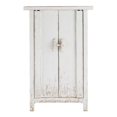 Armoires - Buffet BAO orme blanc recyclé 80x35x145 - BLANC D'IVOIRE