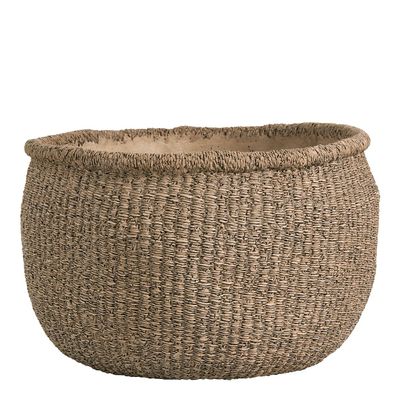 Baskets - CIKA beige cement plant pot - Large model - 44x43x24.7 - BLANC D'IVOIRE