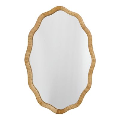 Miroirs - Miroir LOLA rotin naturel 60x4x90 - BLANC D'IVOIRE