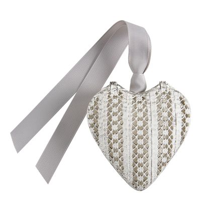 Home fragrances - Openwork metal heart box with scented decoration - Cotton Flower - MATHILDE M.