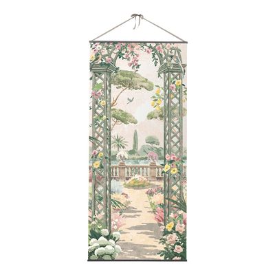 Paintings - Hanging canvas Bucolic Garden 90 x 200 - MATHILDE M.