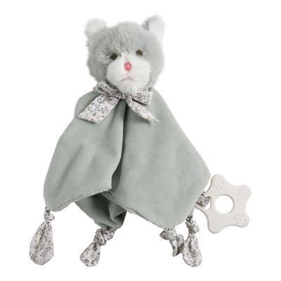 Peluches - Toudoux Chaton avec anneau de dentition gris - MATHILDE M.