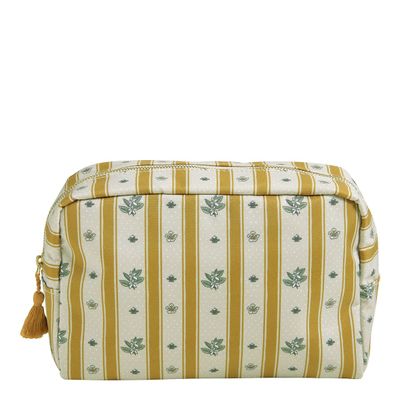 Clutches - Large rectangular Orange Blossom fabric toiletry bag - MATHILDE M.