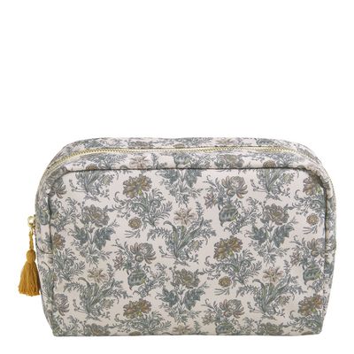 Clutches - Large rectangular Voile de Lin fabric toiletry bag - MATHILDE M.